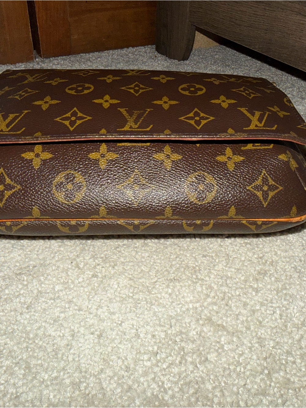 Louis Vuitton Monogram Crossbody Bag in Brown with Tan Strap - Picture 3 of 11